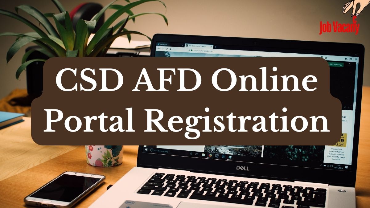 CSD AFD Online Portal Registration